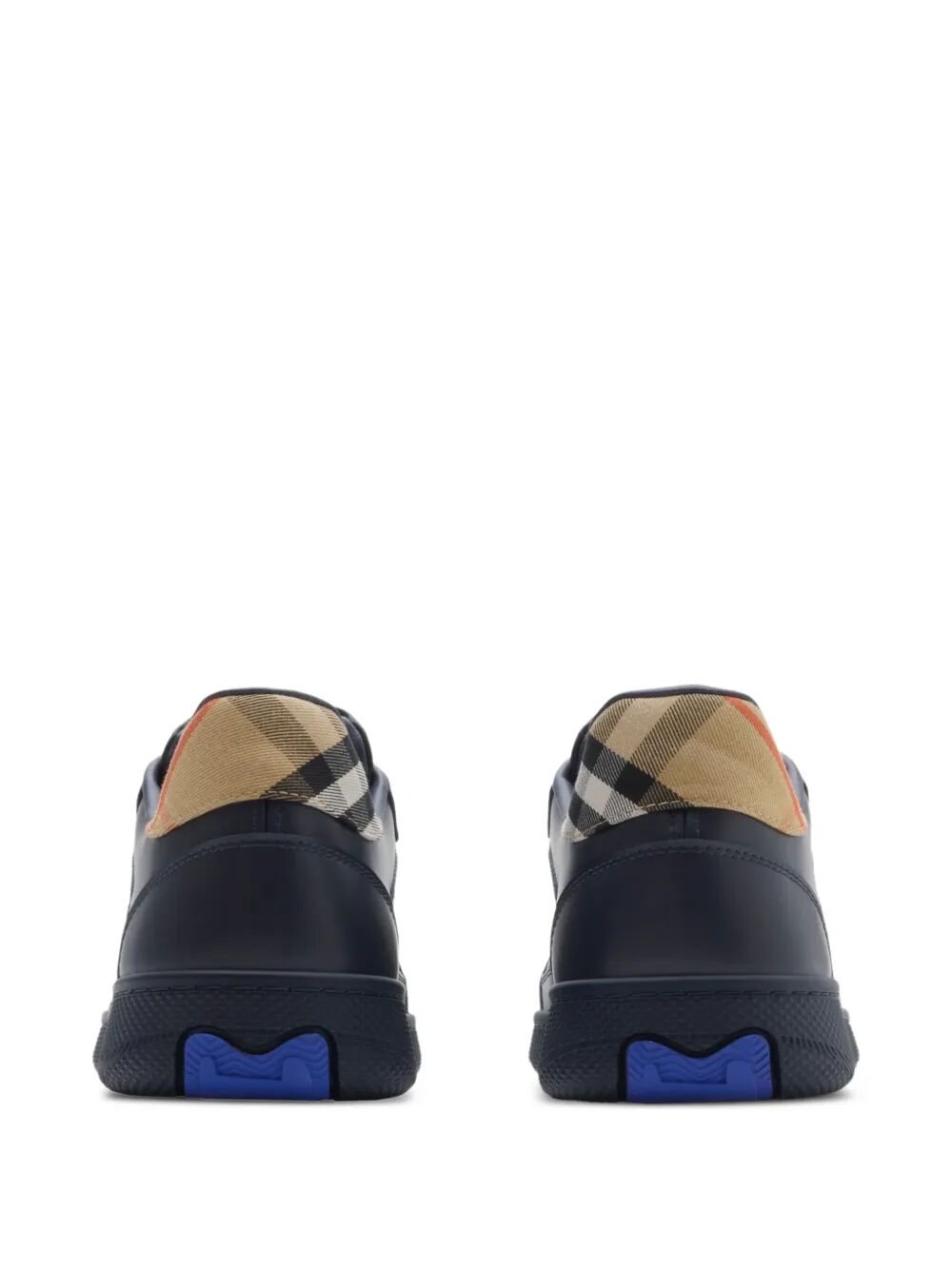 CHECK FABRIC AND LEATHER TERRACE SNEAKERS