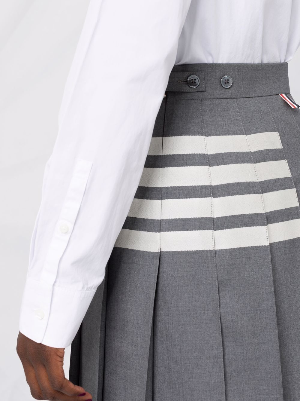 WOOL PLEATED MIDI SKIRT