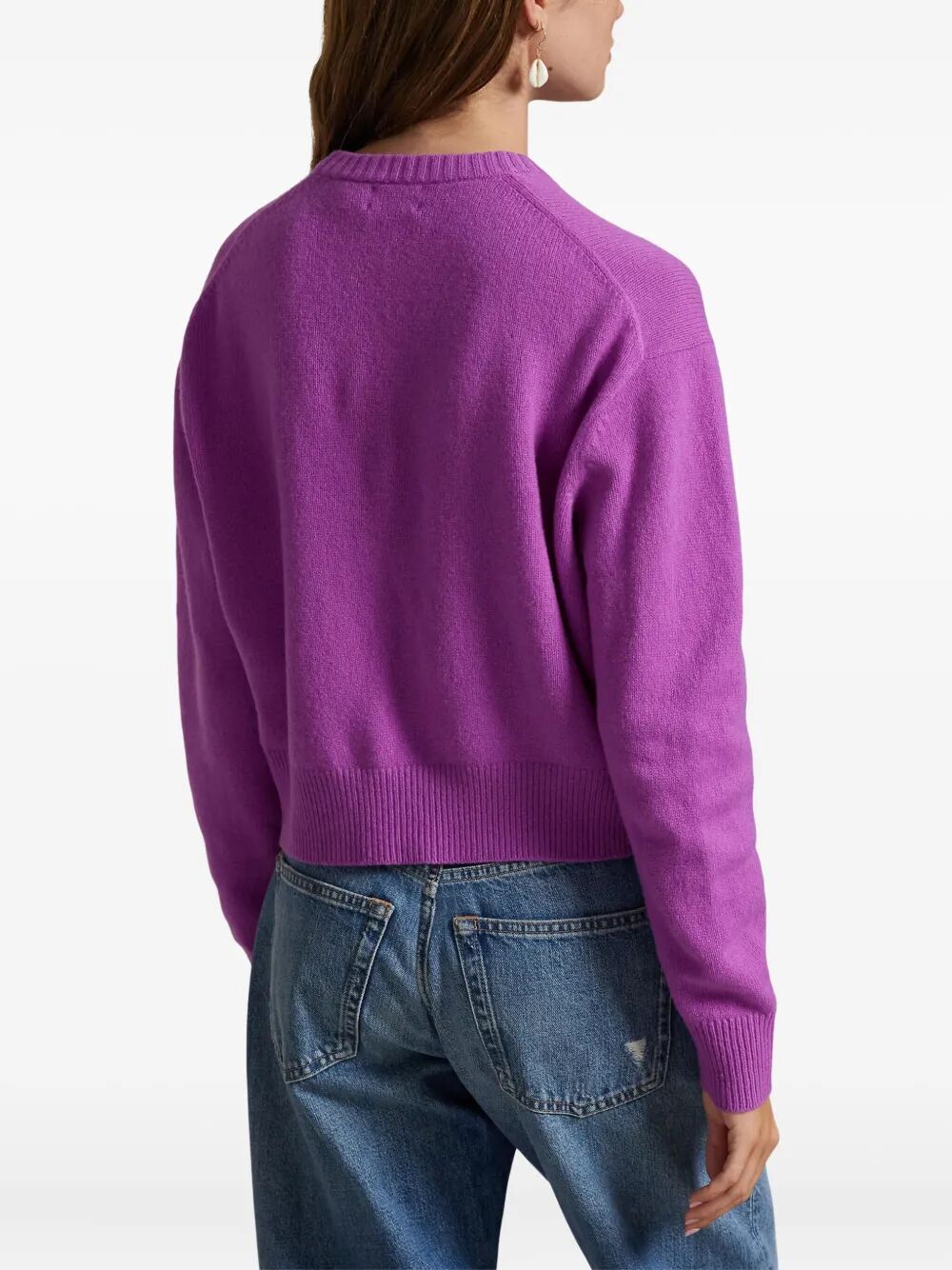 DROPPED SHOULDER WOOL SWEATER