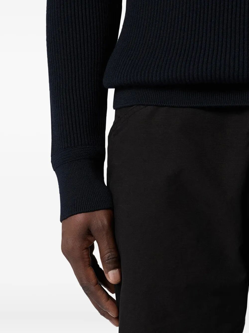 KNIT CREWNECK SWEATER IN FULL RIB RWS WOOL