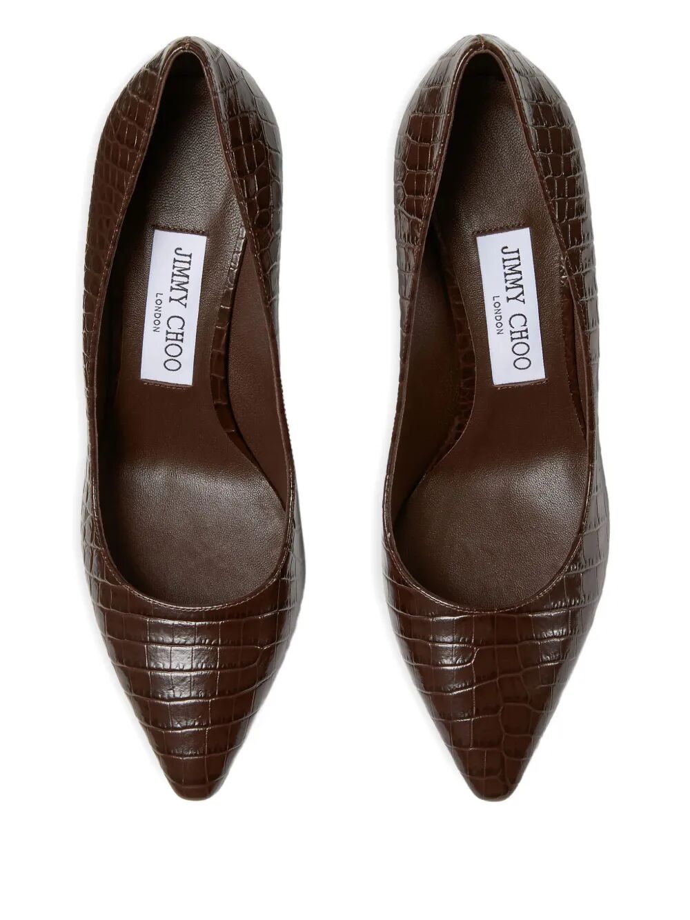 CROC EMBOSSED LEATHER ROMY 85 PUMPS