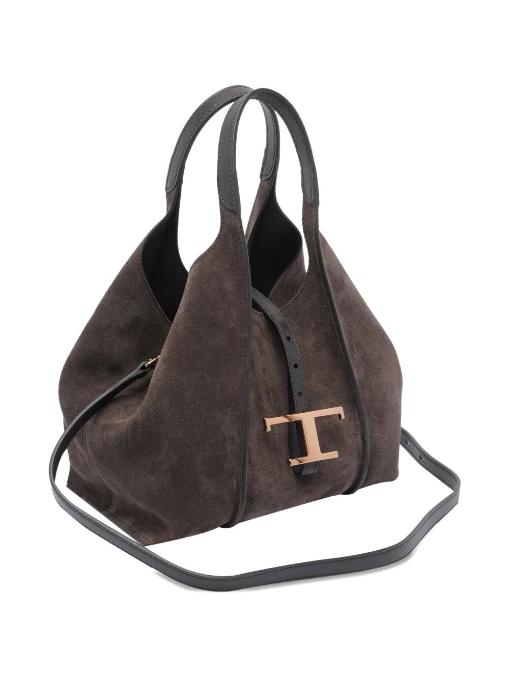 T TIMELESS MINI SHOPPING BAG IN SUEDE