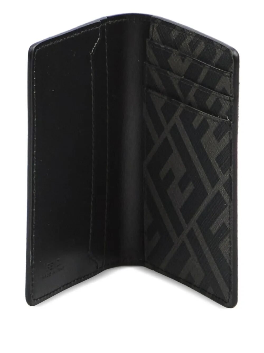 FF SQUARED LEATHER BI-FOLD CARD HOLDER