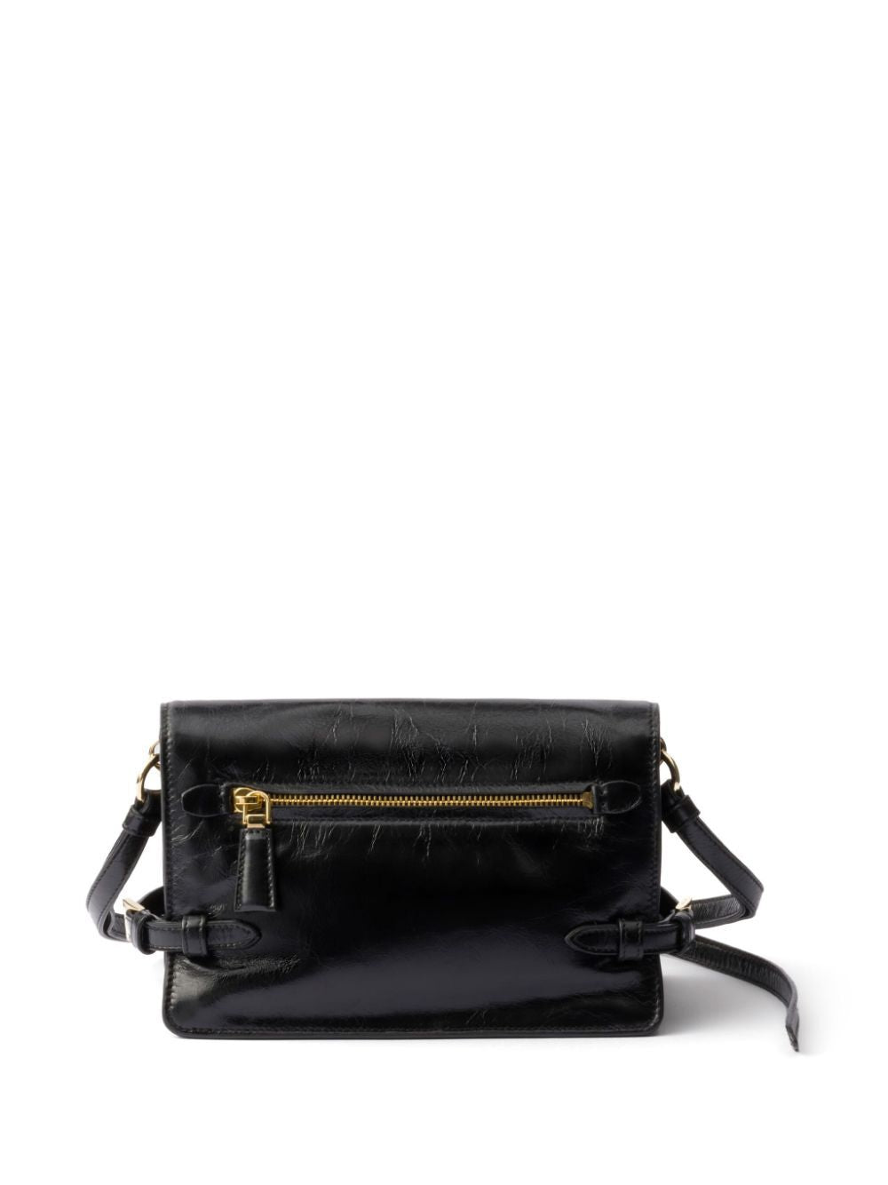 GLOSSY LEATHER SHOULDER BAG