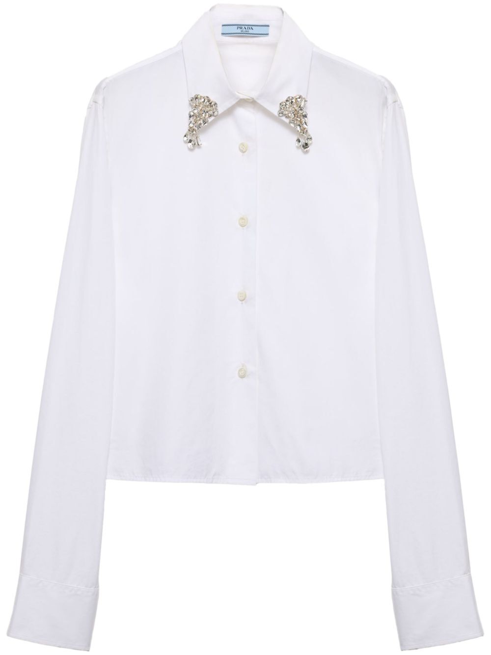 CAMICIA BOXY IN POPELINE RICAMATA