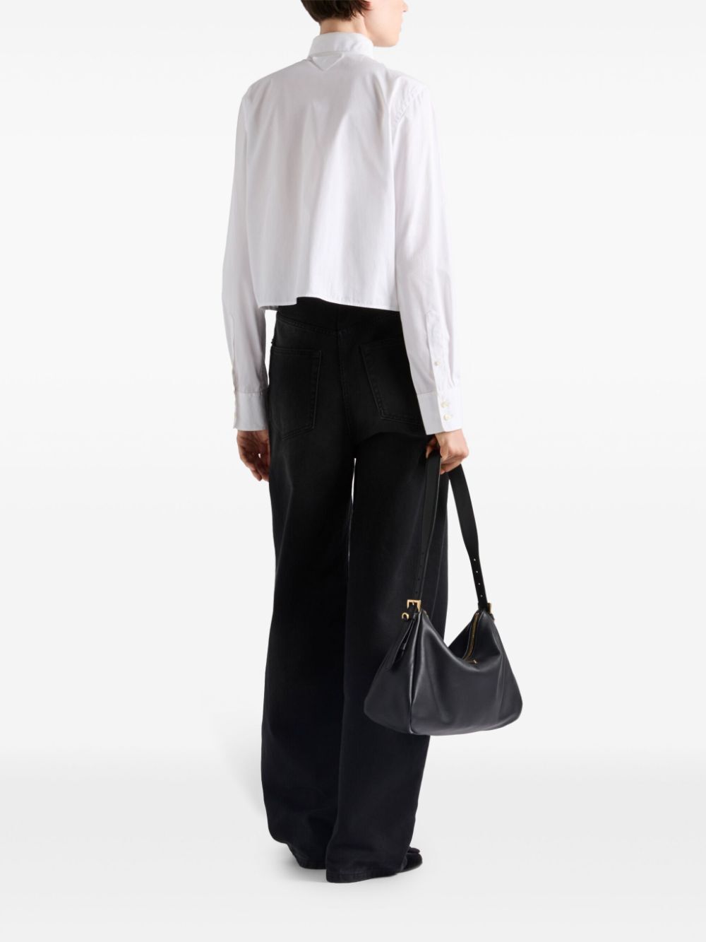 CAMICIA BOXY IN POPELINE RICAMATA