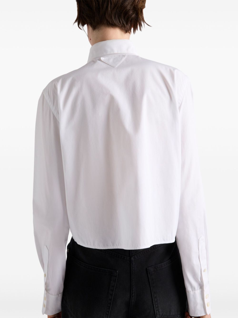 CAMICIA BOXY IN POPELINE RICAMATA