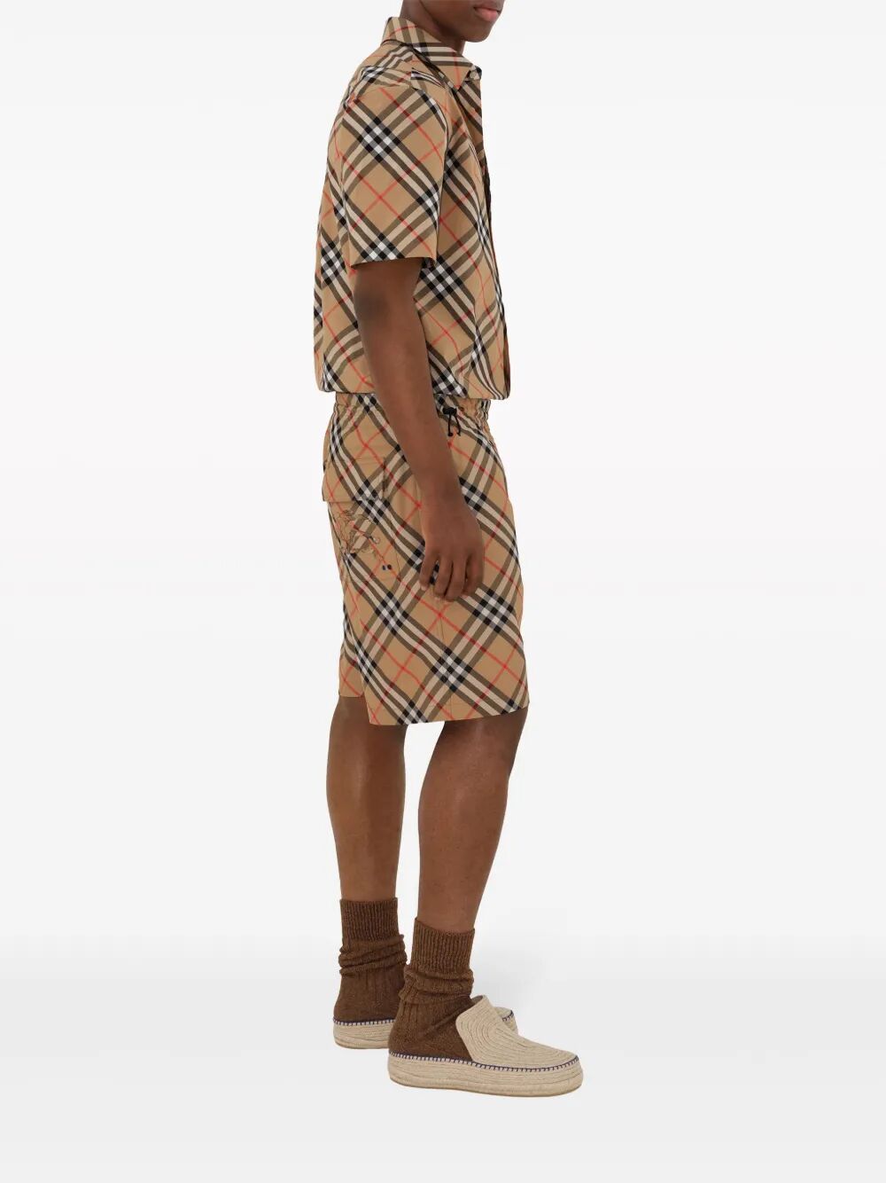 SHORT SLEEVED CHECK COTTON SHIRT