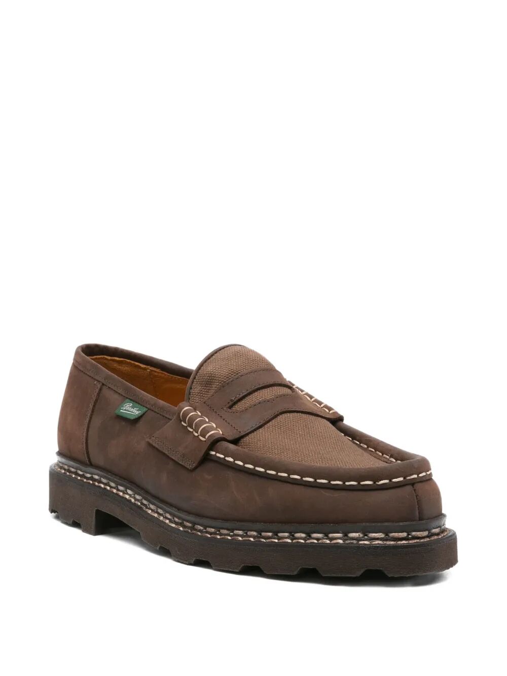 REIMS SUEDE LOAFERS WITH CANVAS INSERTS