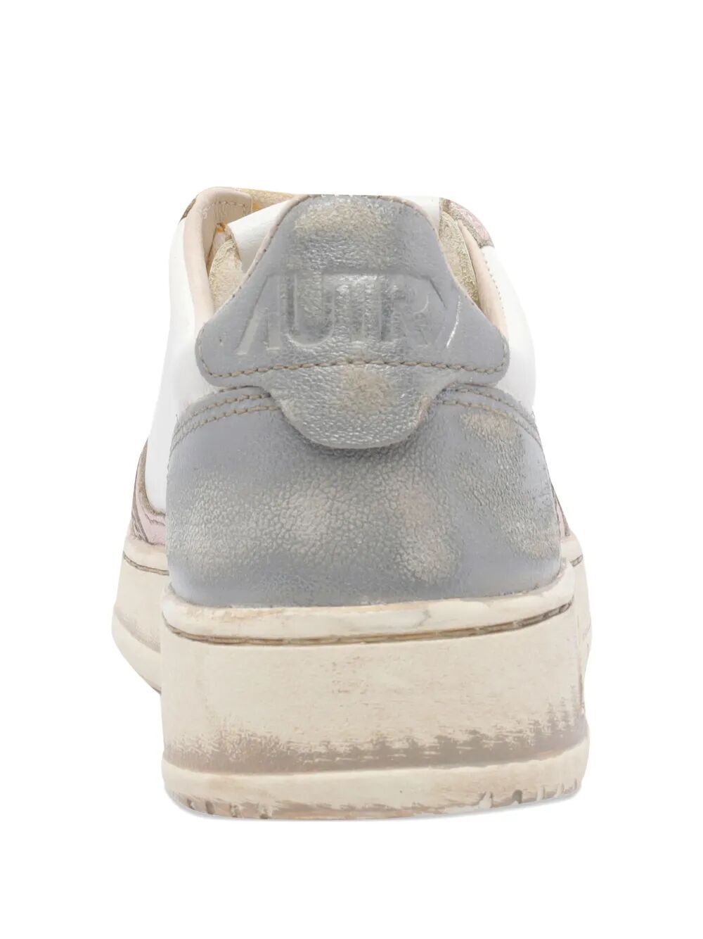 MEDALIST LOW SNEAKERS SUPER VINTAGE IN WHITE ROSE AND BLACKBOARD LEATHER