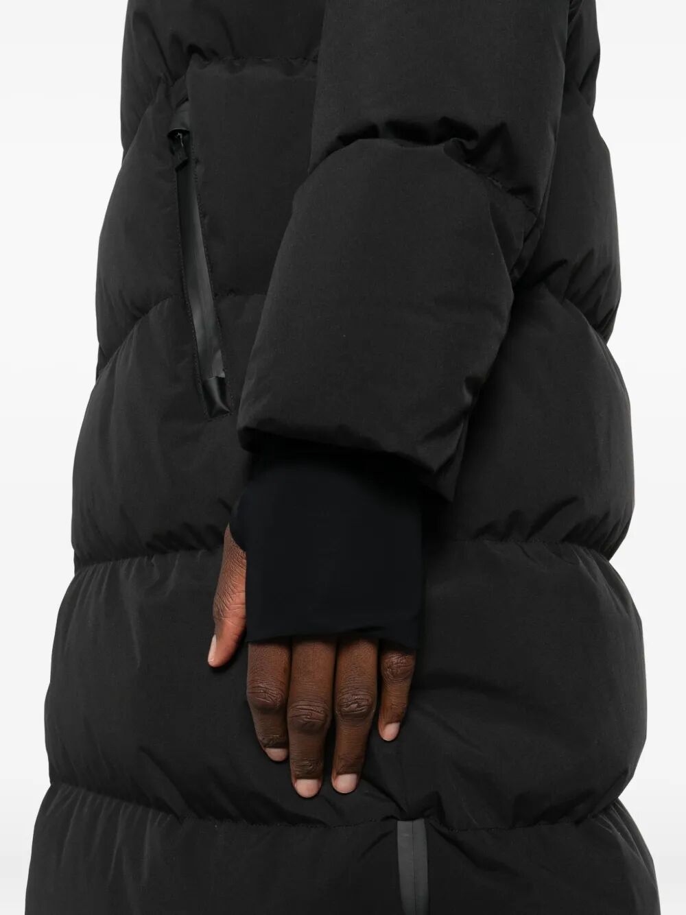 2LAYERS HOODED LONG DOWN JACKET