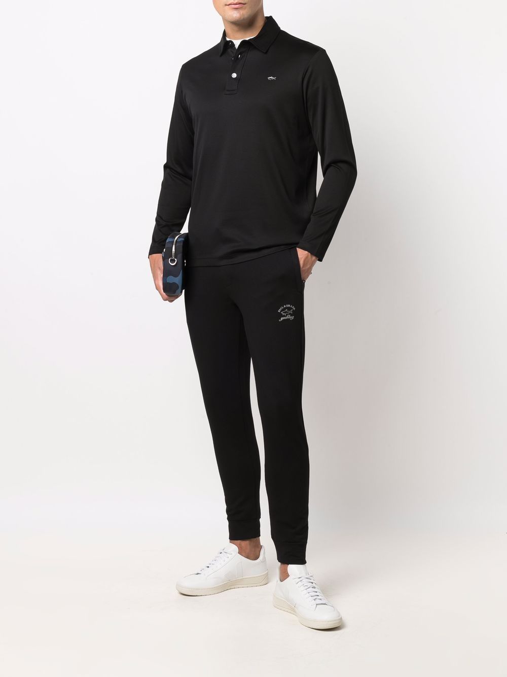 LOGO-PRINT COTTON TRACK PANTS