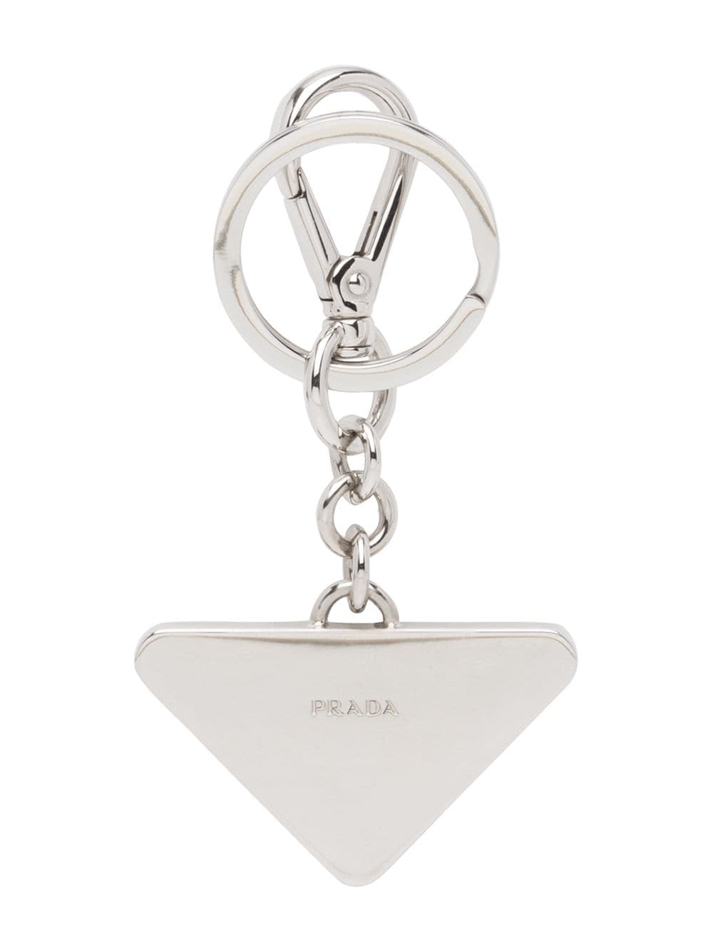 SAFFIANO LEATHER AND METAL KEYCHAIN