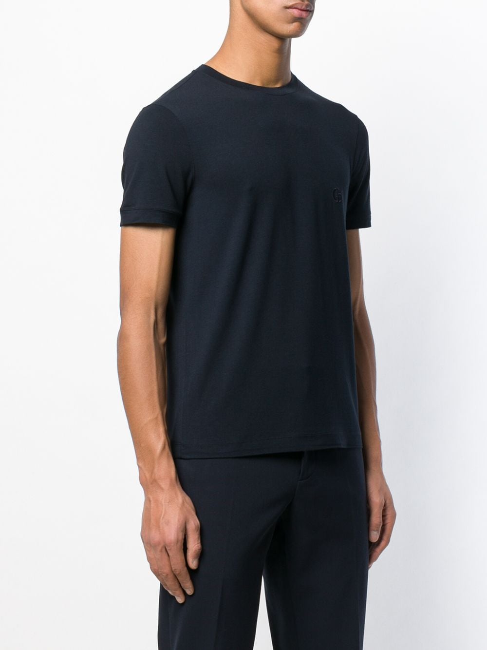 STRETCH VISCOSE JERSEY CREW NECK T-SHIRT