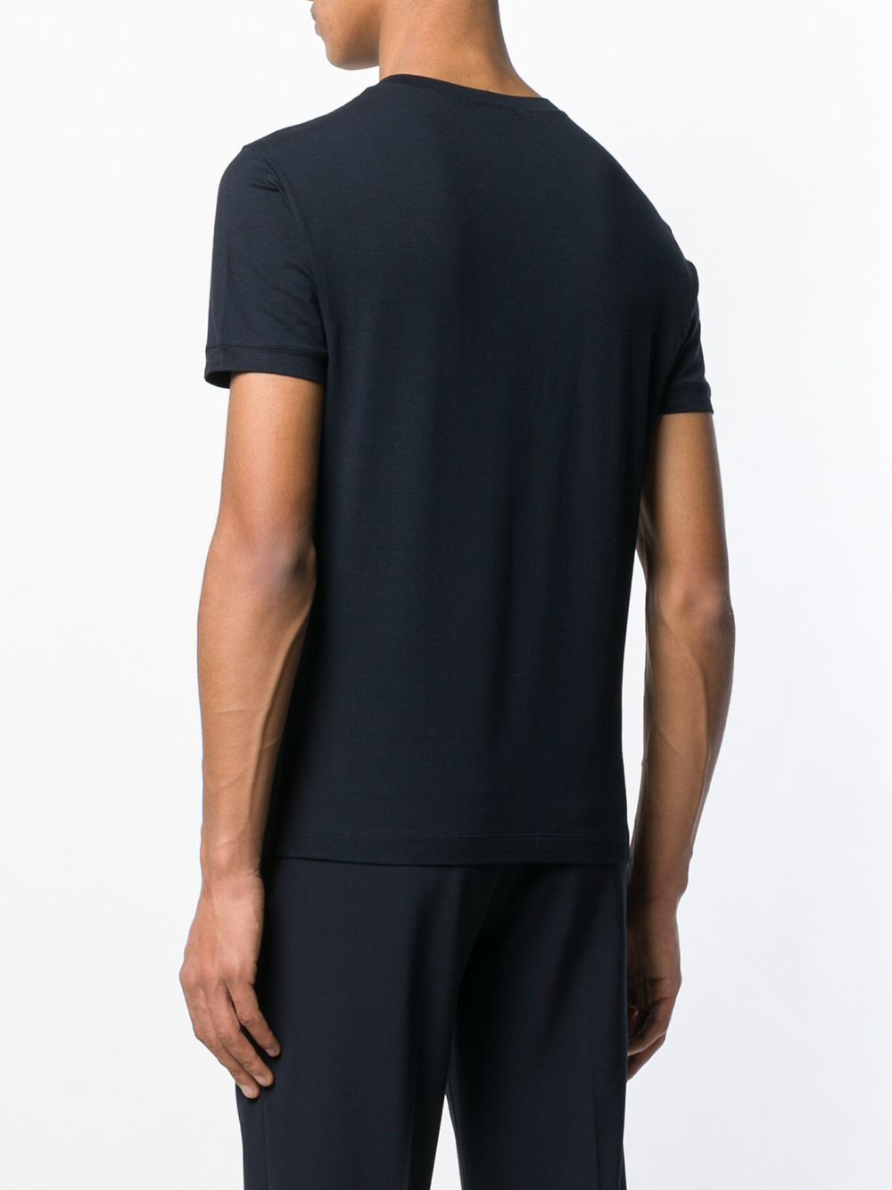 STRETCH VISCOSE JERSEY CREW NECK T-SHIRT