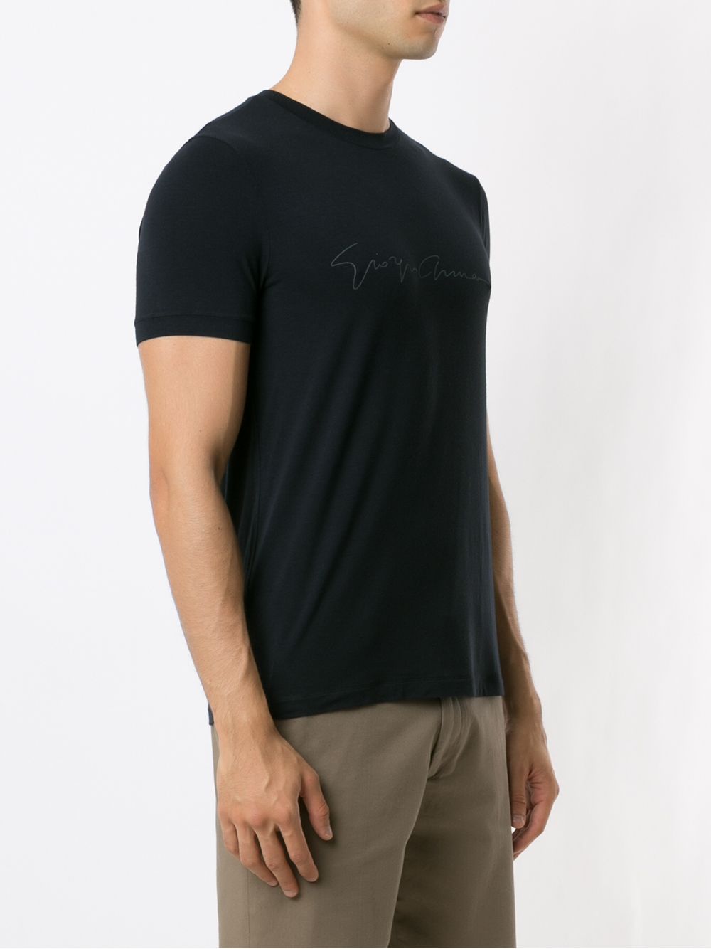ASV STRETCH-VISCOSE T-SHIRT WITH SIGNATURE LOGO