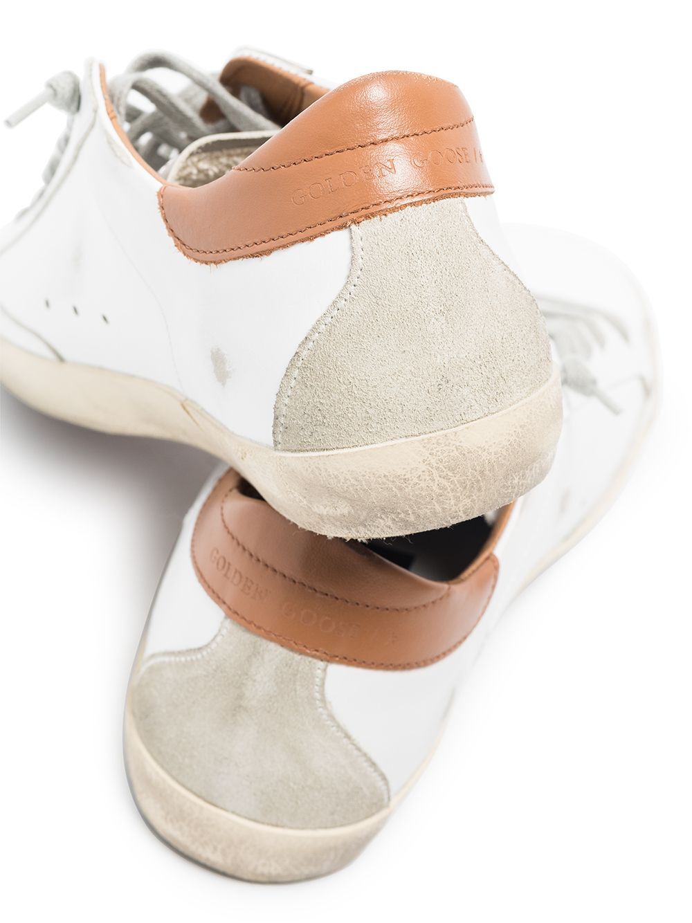 SUPER-STAR SNEAKERS IN NAPPA LEATHER WITH SUEDE STAR AND LIGHT BROWN HEEL TAB