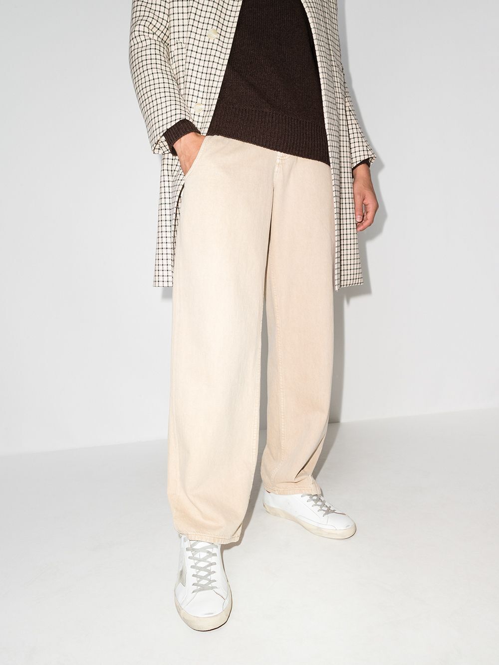 SUPER-STAR SNEAKERS WITH ICE-GRAY SUEDE STAR AND LIGHT BROWN HEEL TAB