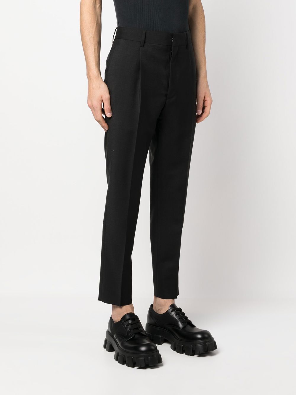 MOHAIR-WOOL TAILORED TROUSERS