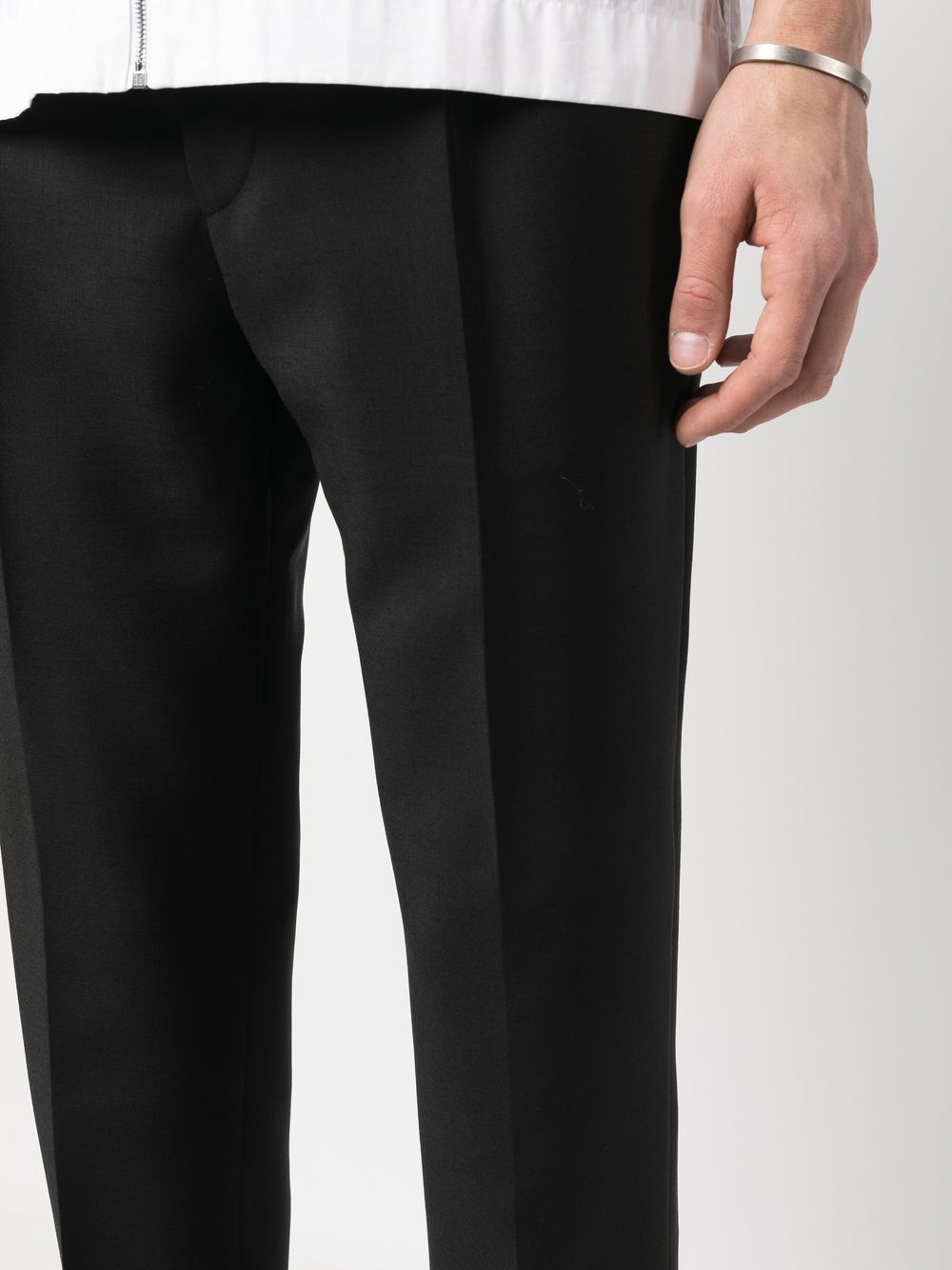 MOHAIR-WOOL TAILORED TROUSERS