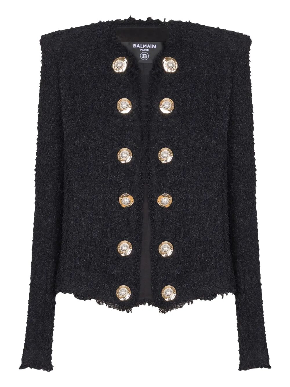 EDGE-TO-EDGE SILKY TWEED JACKET