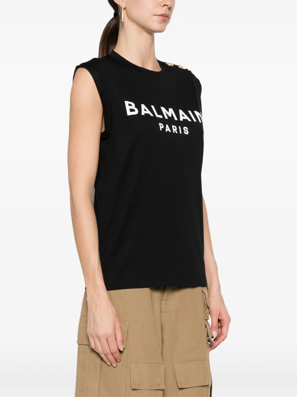 3 BUTTONS BALMAIN PARIS TANK TOP