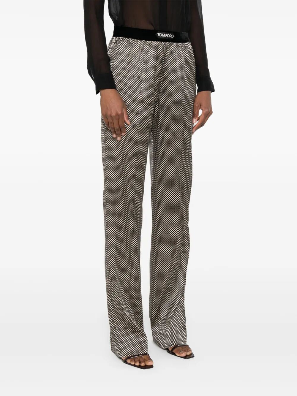 POLKA DOT SIGNATURE SILK PJ PANTS