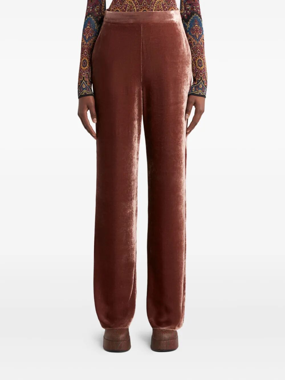 VELVET PALAZZO TROUSERS