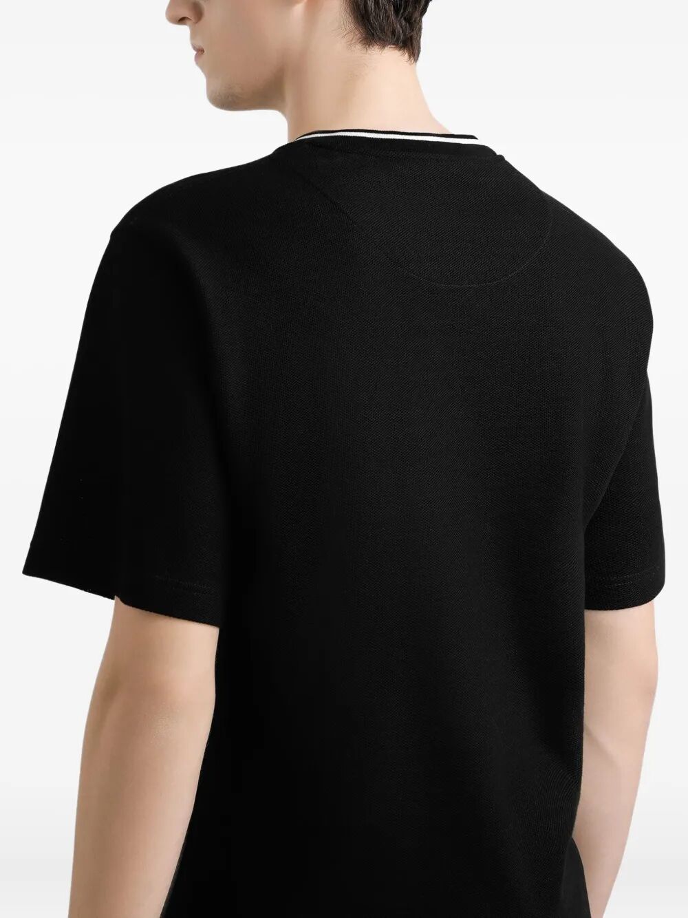 COTTON PIQUÉ T-SHIRT WITH CONTRASTING COLLAR