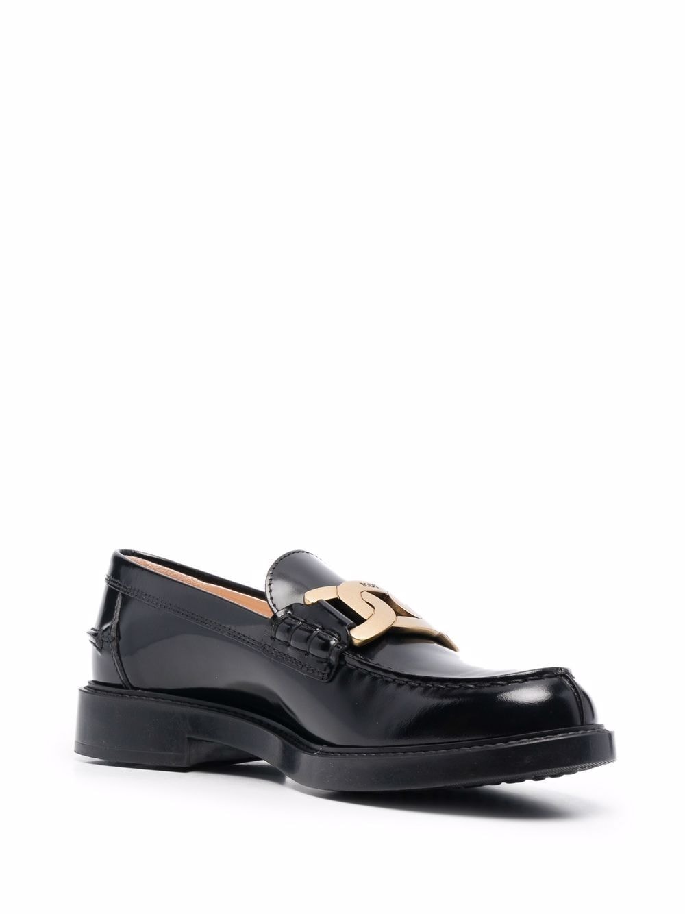 SHINY FINISH LEATHER LOAFERS