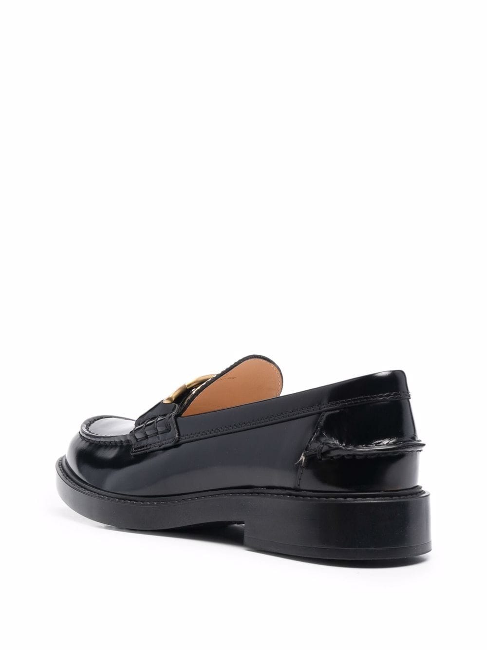 SHINY FINISH LEATHER LOAFERS
