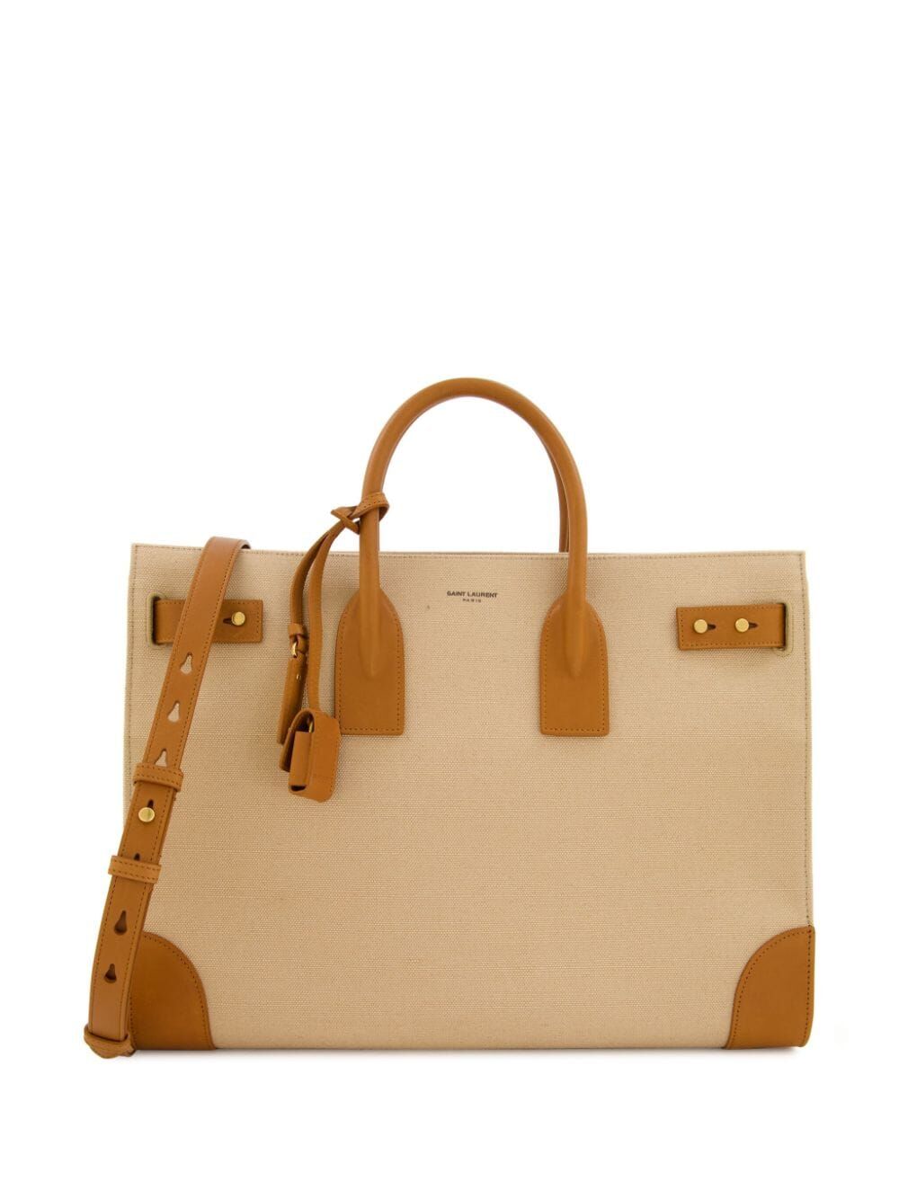 SAC DE JOUR THIN LARGE IN CANVAS AND LEATHER
