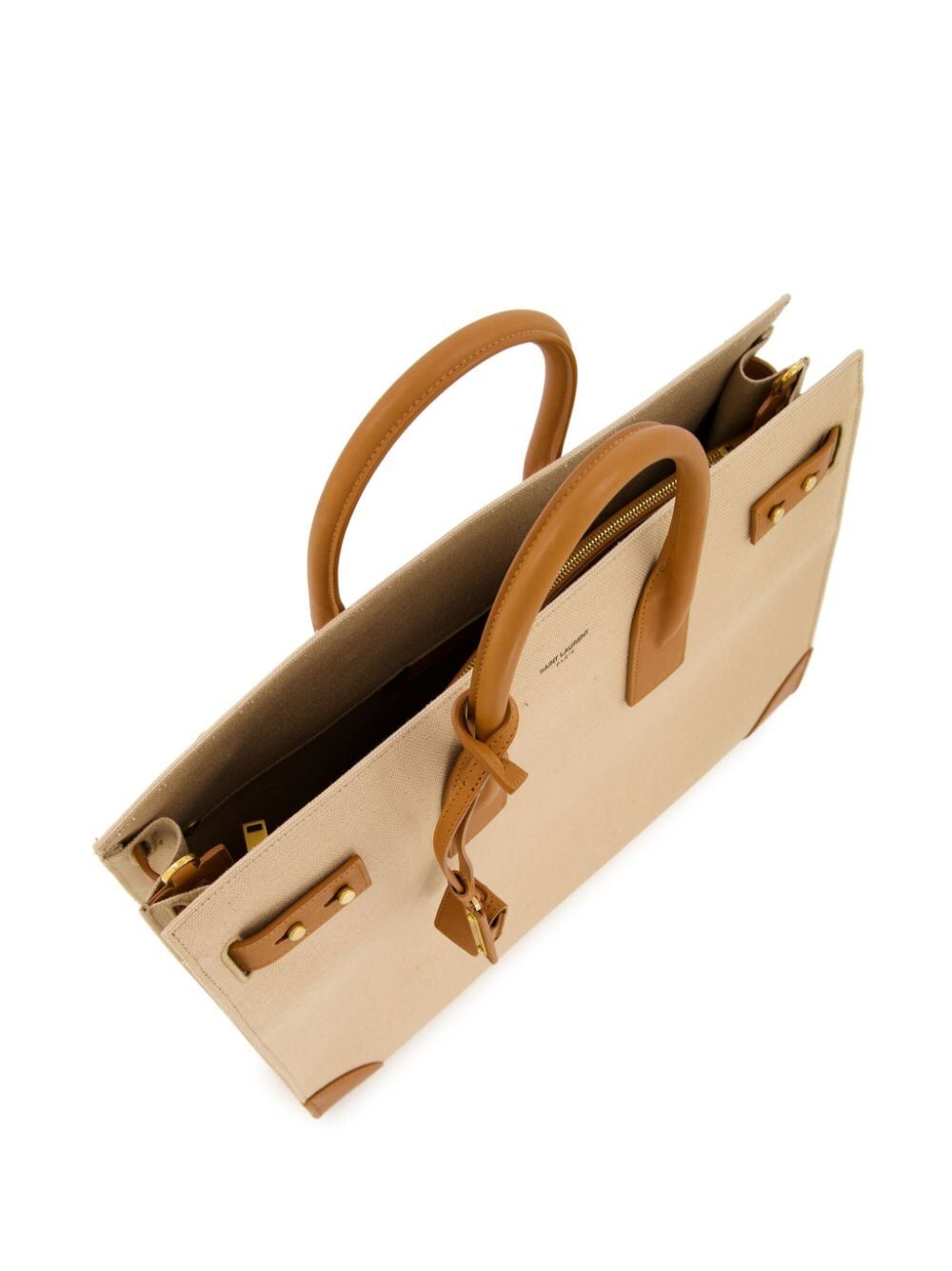 SAC DE JOUR THIN LARGE IN CANVAS AND LEATHER
