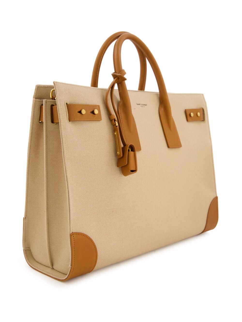 SAC DE JOUR THIN LARGE IN CANVAS AND LEATHER