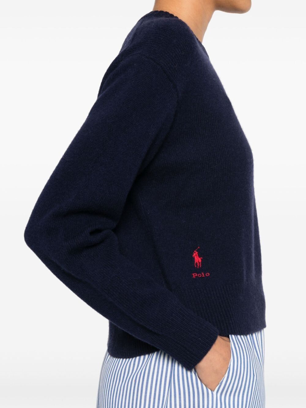 DROPPED SHOULDER WOOL SWEATER