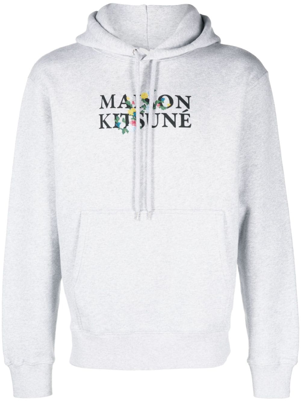 FLOWER EMBROIDERY COTTON HOODIE
