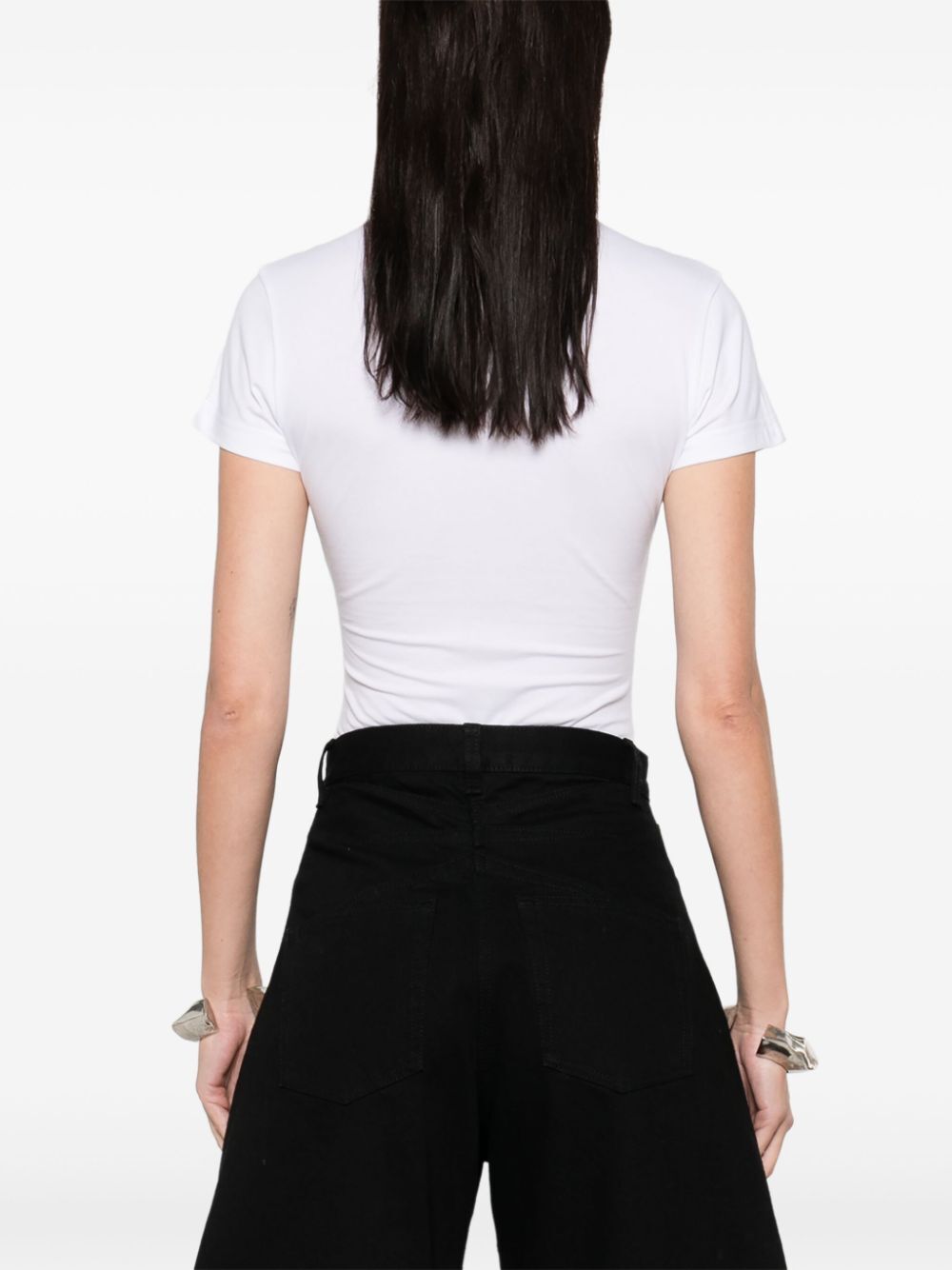 LOGO-EMBROIDERED BODYSUIT T-SHIRT
