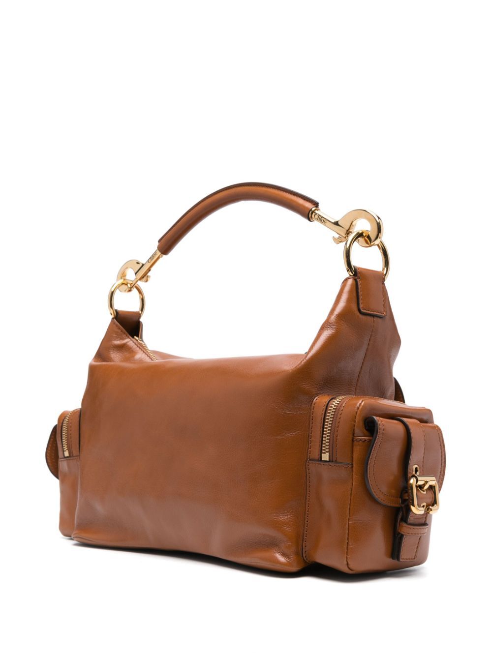 SHINY LEATHER CAMERA BAG