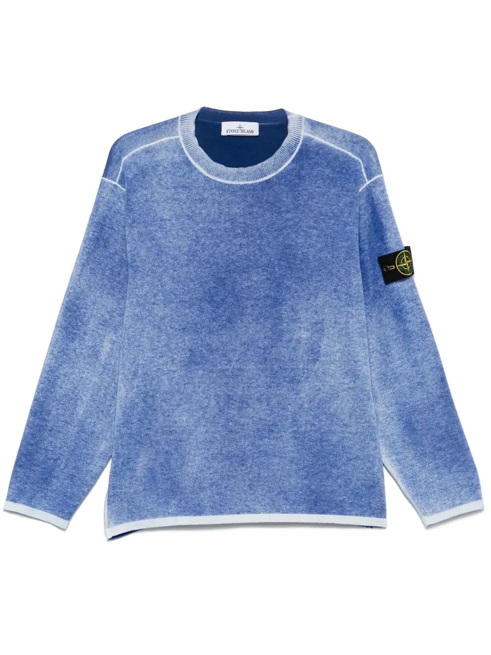 RAW HAND LIGHT COTTON CREWNECK JUMPER WITH AIRBRUSHED INTERIOR