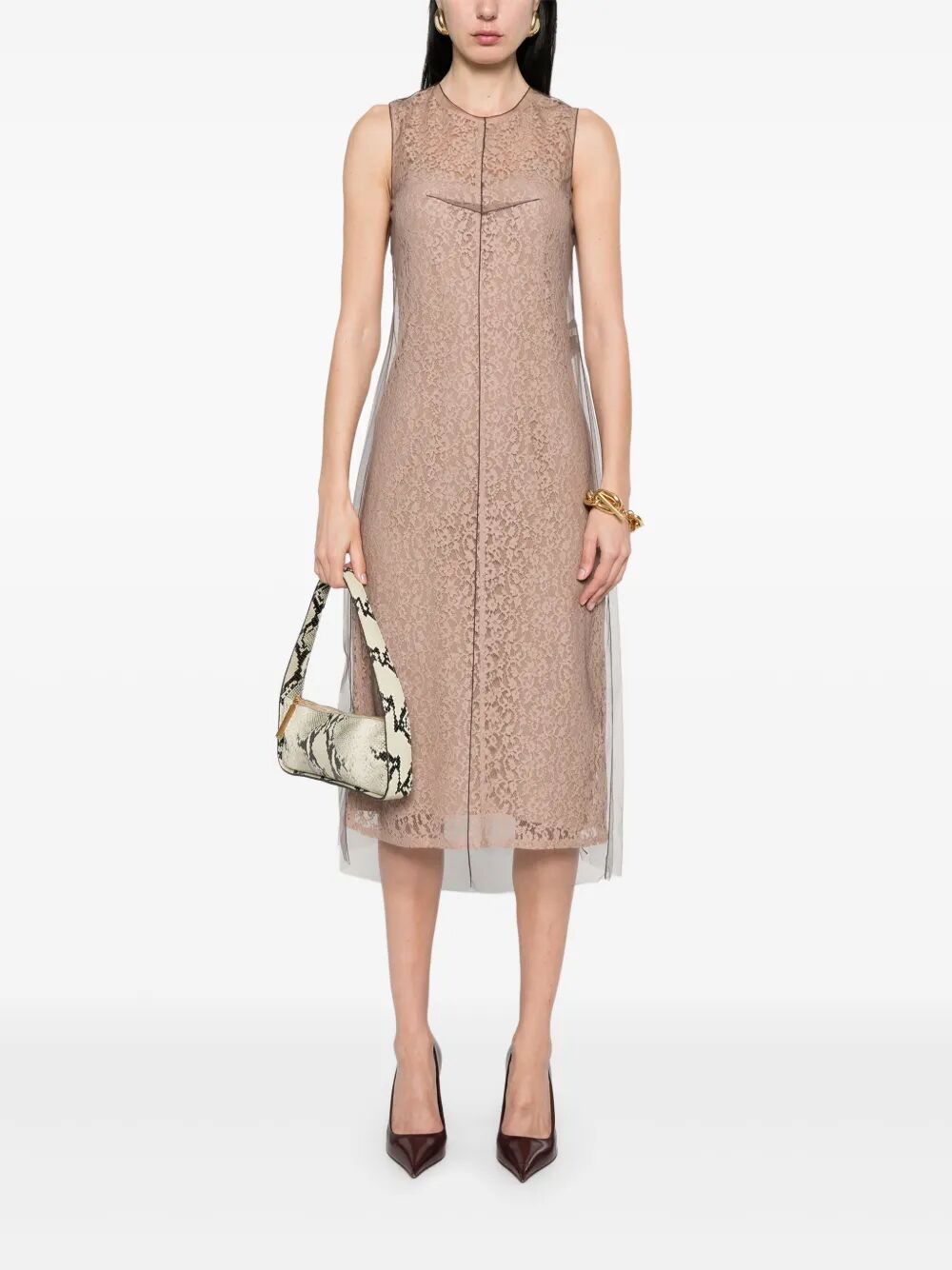 BLOOMING LACE MIDI DRESS