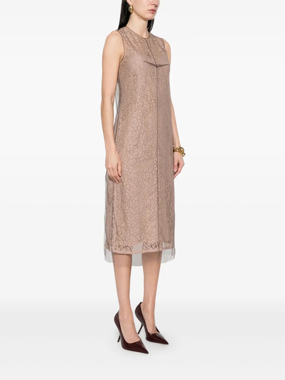 BLOOMING LACE MIDI DRESS