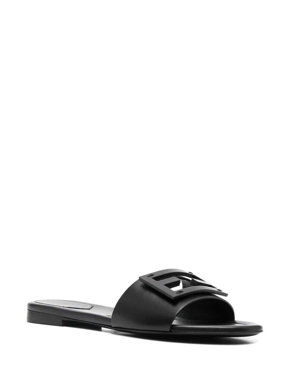 BAGUETTE LEATHER SLIDES