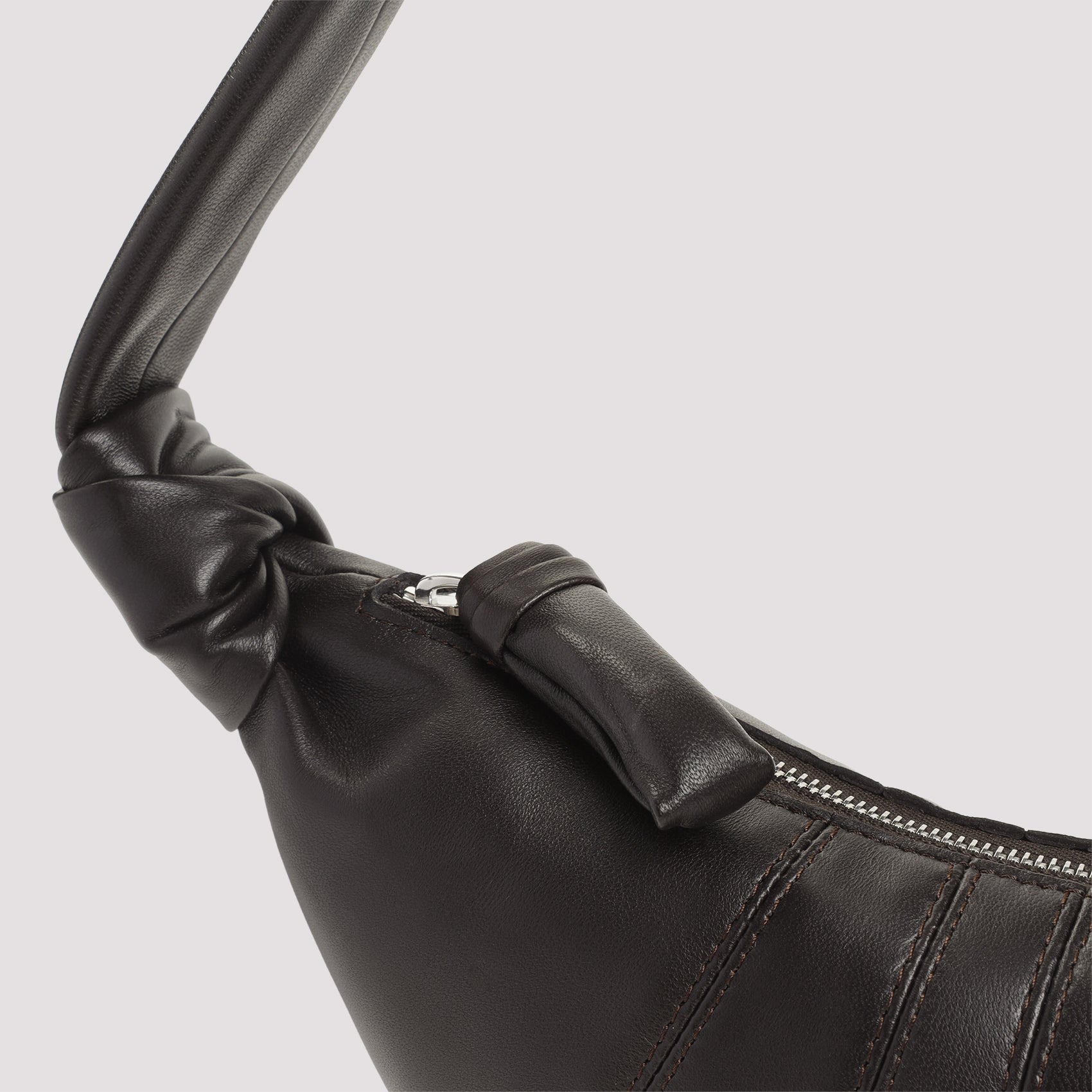 Leather Croissant Zip Bag