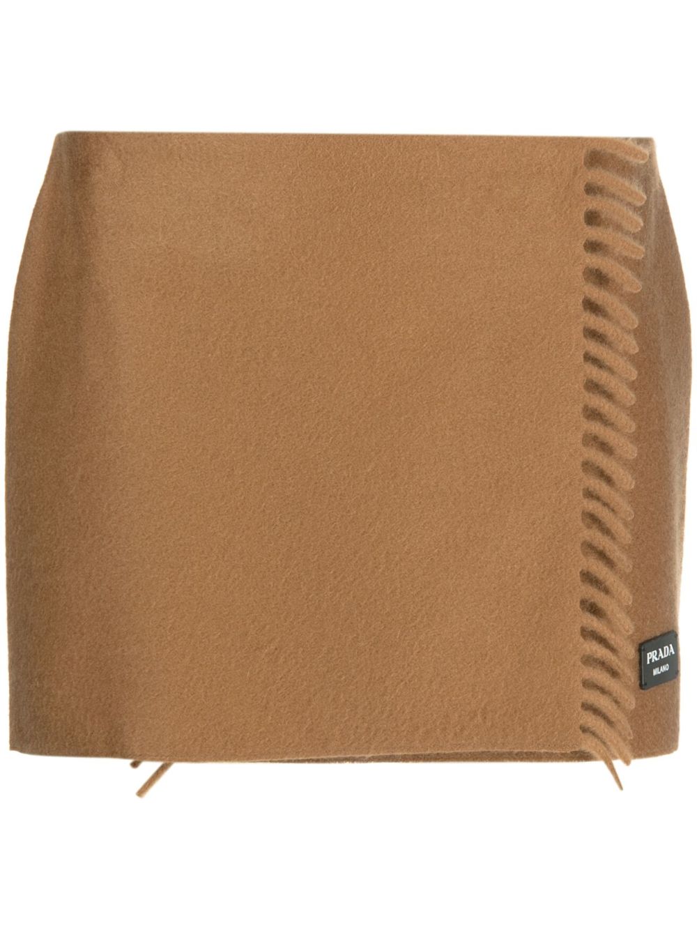 WRAPAROUND CASHMERE MINISKIRT