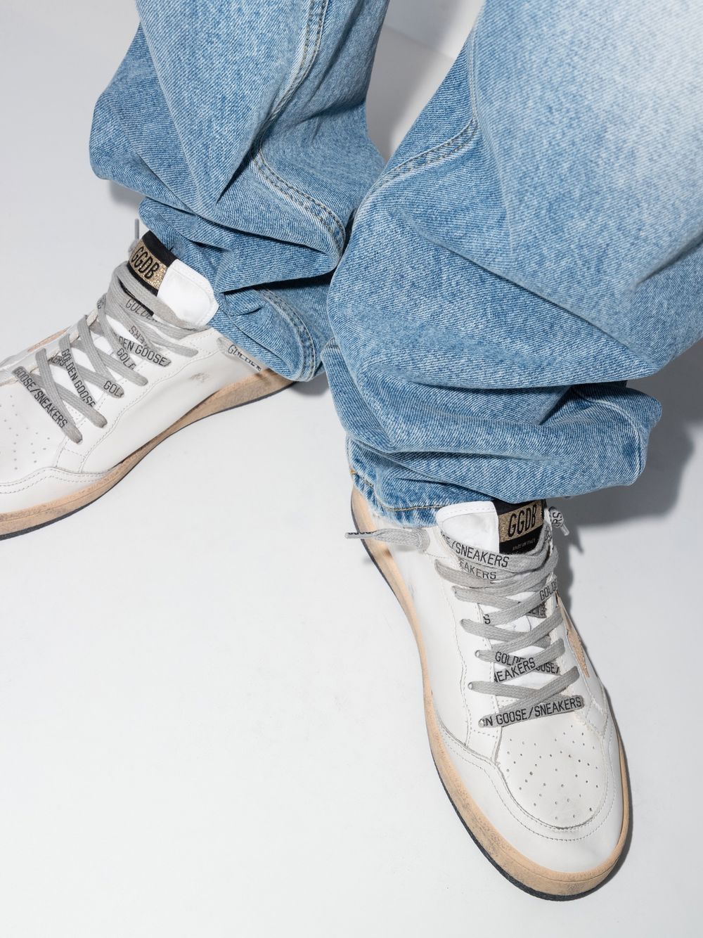 BALL STAR SNEAKERS WITH GOLD STAR AND HEEL TAB