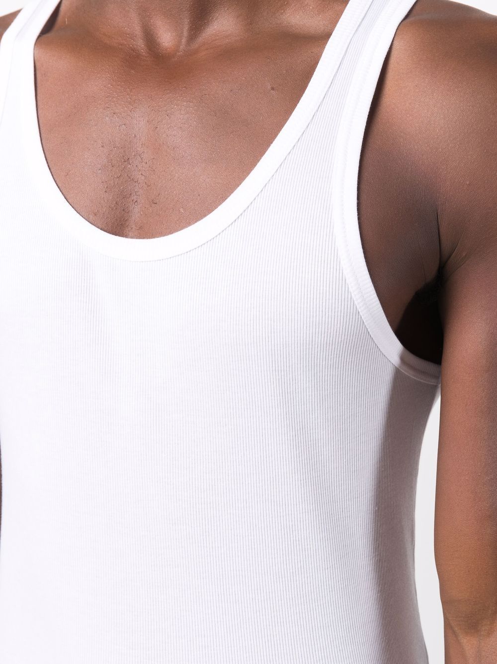 COTTON BLEND RIBBED TANK TOP