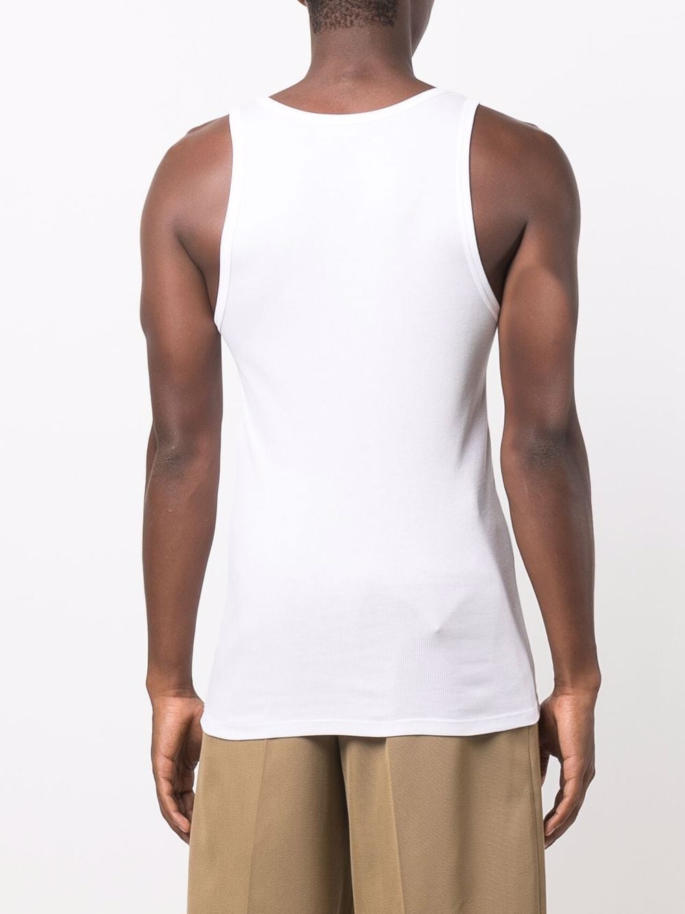 COTTON BLEND RIBBED TANK TOP