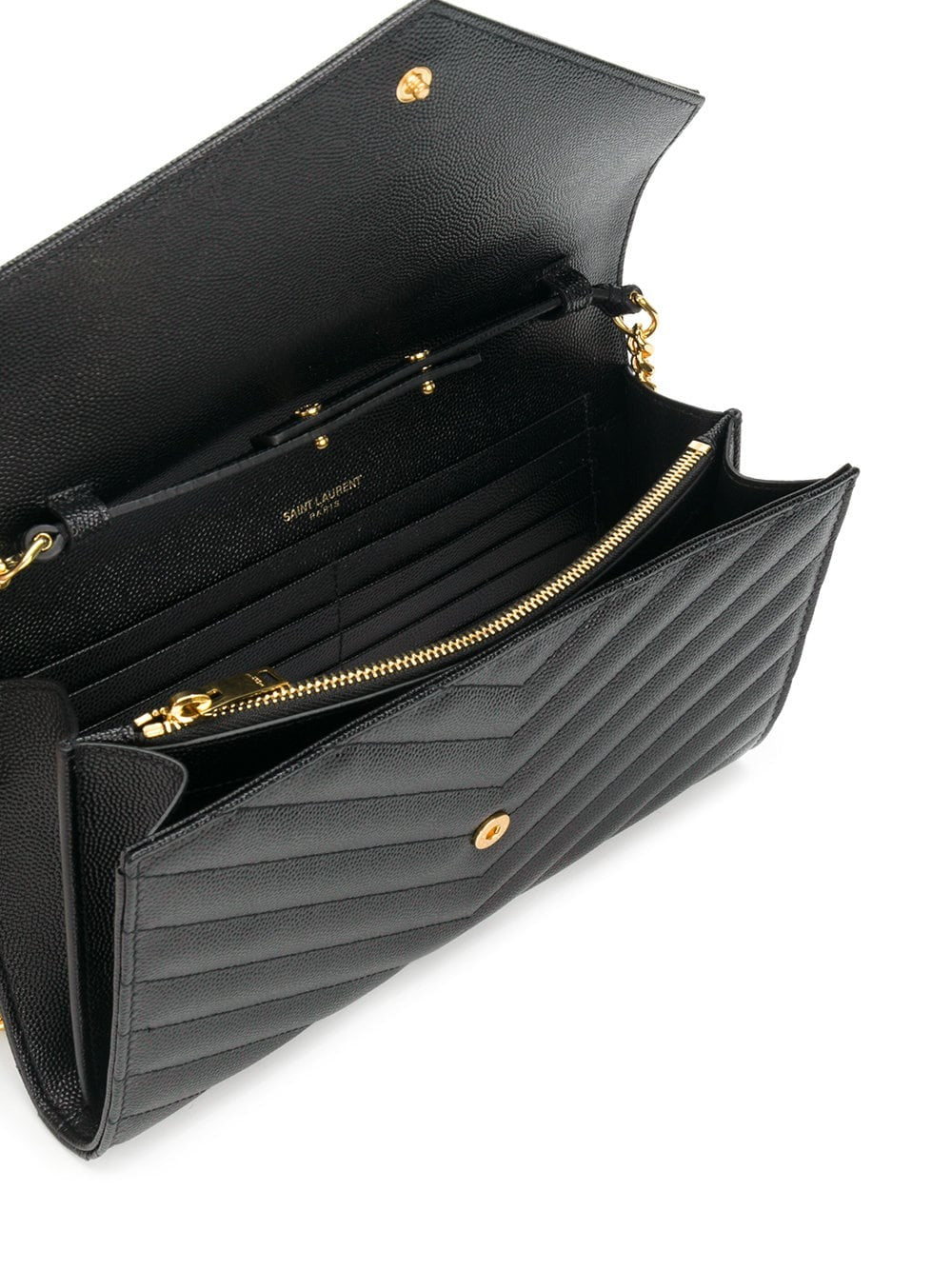 CLASSIC CASSANDRE CHAIN WALLET IN GRAIN DE POUDRE LEATHER