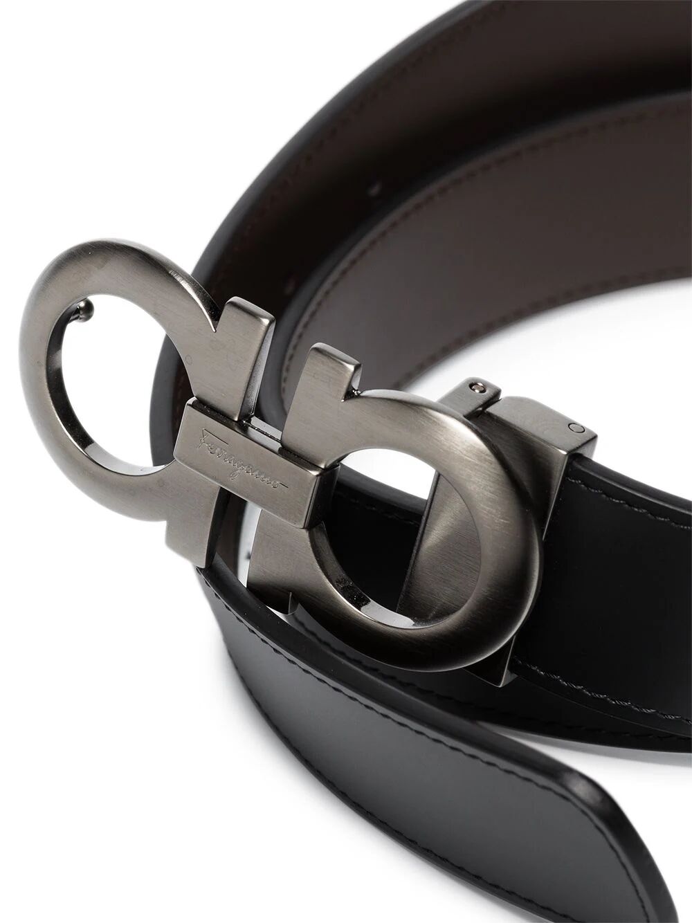 BRUSHED FINISH GANCINI REVERSIBLE BELT