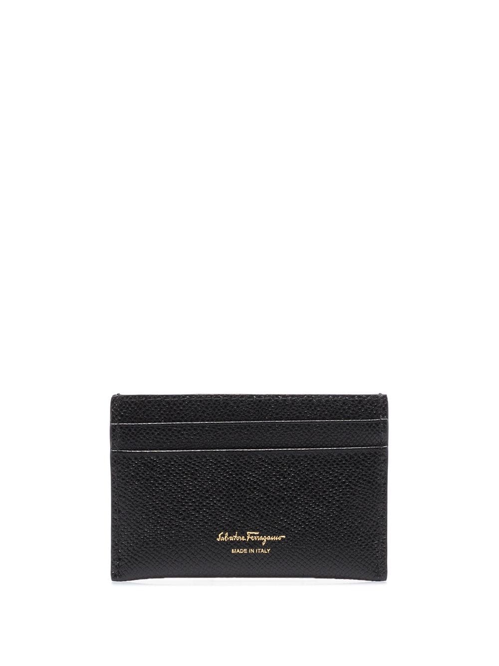 GOLD GANCINI HAMMERED LEATHER CARD HOLDER